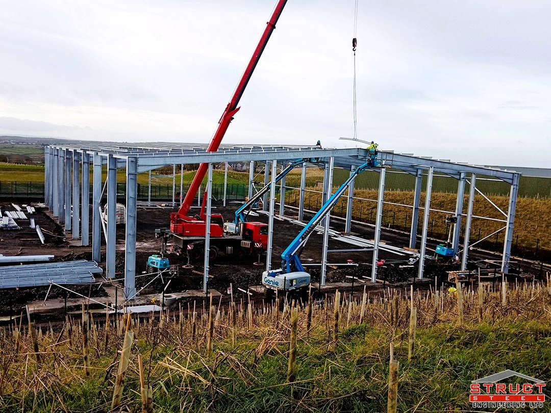 bushmills distillery - under construction by structural steel engineering