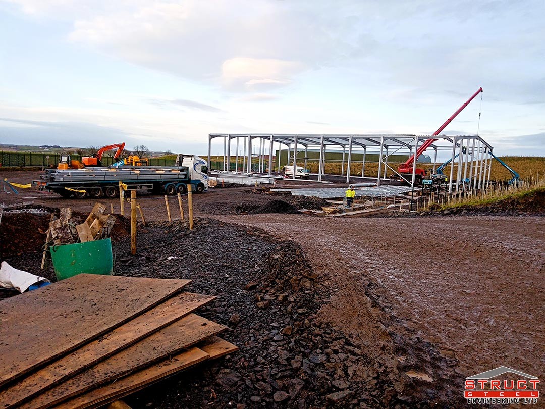 bushmills distillery - under construction by structural steel engineering