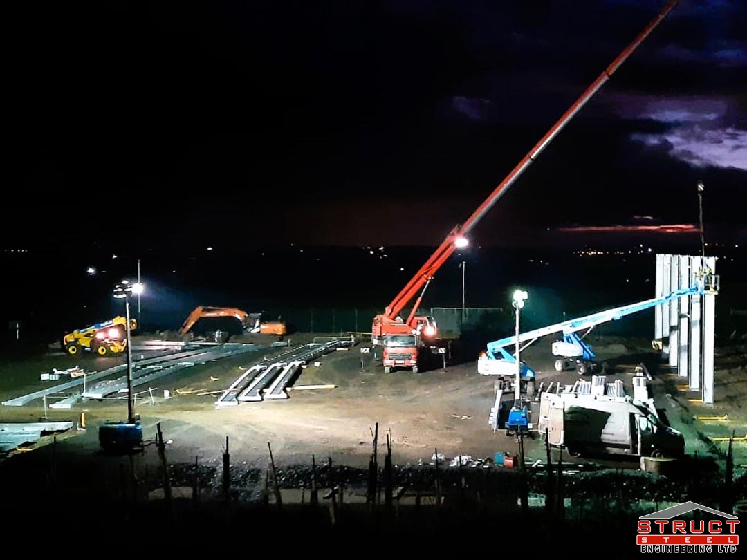 bushmills distillery - under construction by structural steel engineering