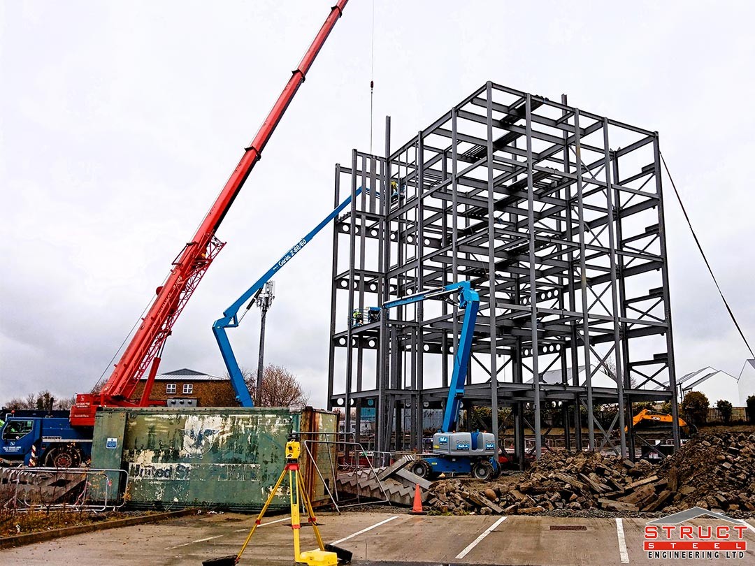 Northland Road Office Building - under construction by structural steel engineering