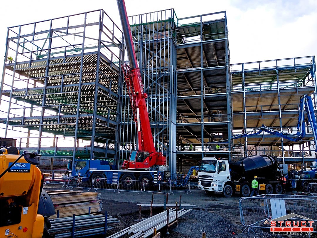 Northland Road Office Building - under construction by structural steel engineering