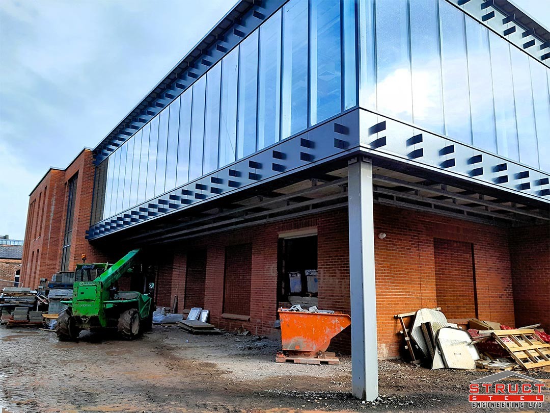 templemore baths - under construction by structural steel engineering