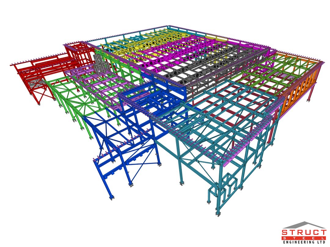 templemore baths - 3d render by structural steel engineering