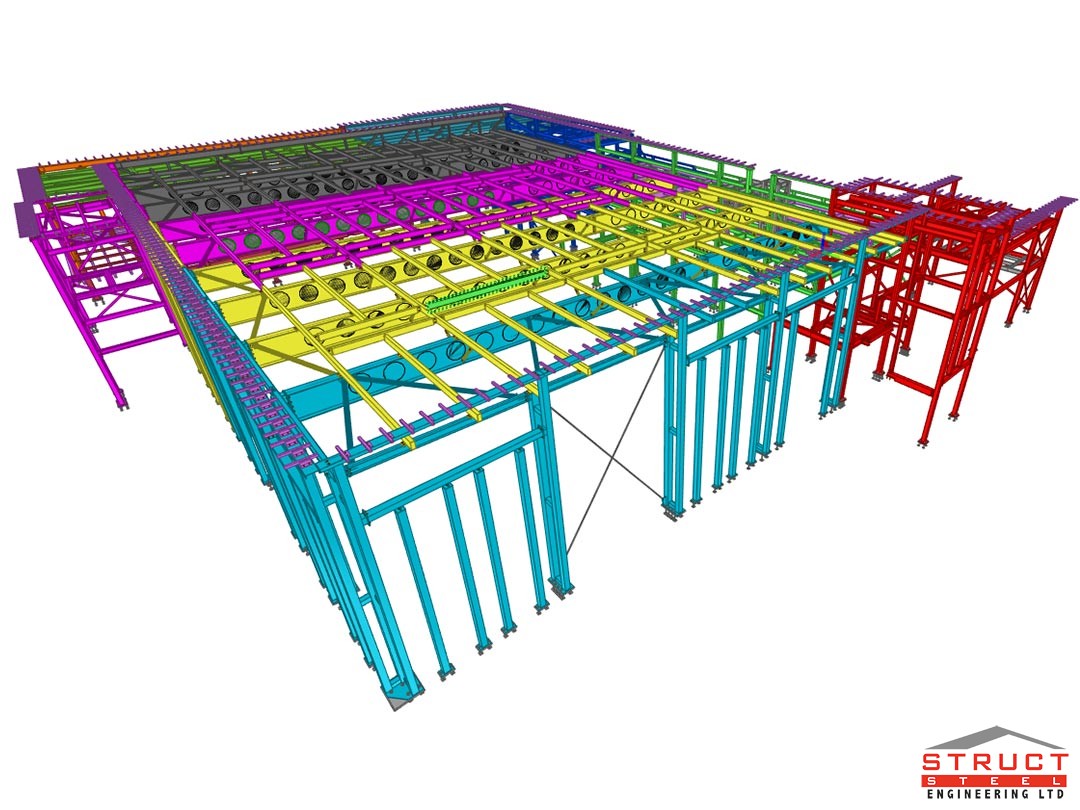 templemore baths - 3d render by structural steel engineering